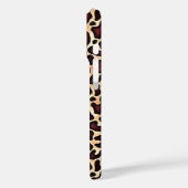 Leopard Skin Brown Cream Muster Mit Monogramm - Case-Mate iPhone Hülle (Rückseite / Links)