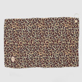Leopard Skin Brown Cream Muster Mit Monogramm - Golfhandtuch (Horizontal)