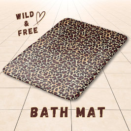 Leopard Skin Brown Cream Pattern - Badematte