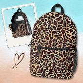 Leopard Skin Brown Cream Pattern - Bedruckter Rucksack