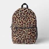 Leopard Skin Brown Cream Pattern - Bedruckter Rucksack (Vorderseite)