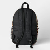 Leopard Skin Brown Cream Pattern - Bedruckter Rucksack (Rückseite)