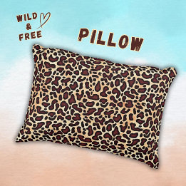 Leopard Skin Brown Cream Pattern - Dekokissen