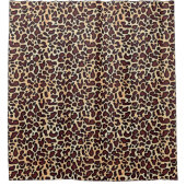 Leopard Skin Brown Cream Pattern - Duschvorhang (Vorderseite)