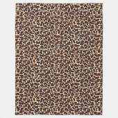 Leopard Skin Brown Cream Pattern - Fleecedecke (Vorderseite)