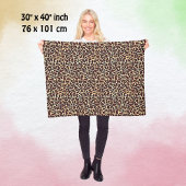 Leopard Skin Brown Cream Pattern - Fleecedecke