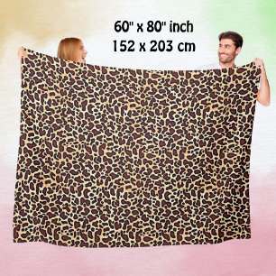 Leopard Skin Brown Cream Pattern - Fleecedecke
