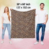 Leopard Skin Brown Cream Pattern - Fleecedecke