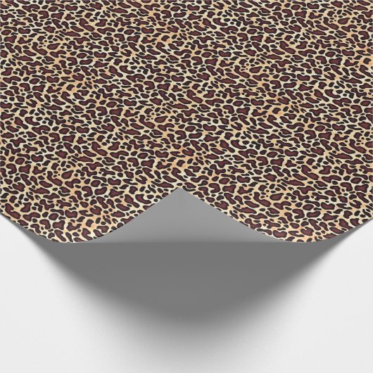 Leopard Skin Brown Cream Pattern - Geschenkpapier (Ecke)