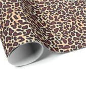 Leopard Skin Brown Cream Pattern - Geschenkpapier (Rolleneckpunkt)
