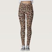 Leopard Skin Brown Cream Pattern - Leggings (Vorderseite)