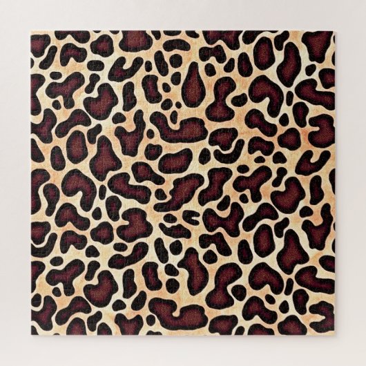Leopard Skin Brown Cream Pattern - Puzzle (Vertikal)