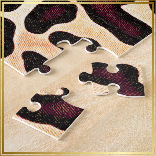 Leopard Skin Brown Cream Pattern - Puzzle