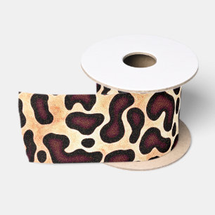 Leopard Skin Brown Cream Pattern - Satinband
