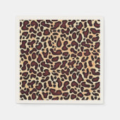 Leopard Skin Brown Cream Pattern - Serviette (Vorderseite)
