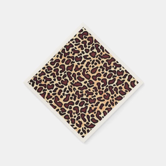 Leopard Skin Brown Cream Pattern - Serviette (Ecke)