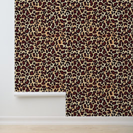 Leopard Skin Brown Cream Pattern - Tapete