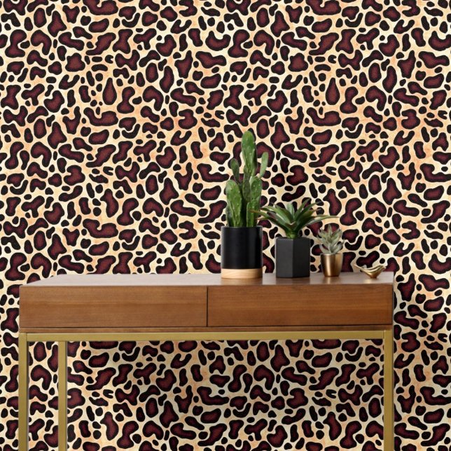 Leopard Skin Brown Cream Pattern - Tapete (Von Creator hochgeladen)