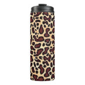 Leopard Skin Brown Cream Pattern - Thermosbecher (Vorderseite)