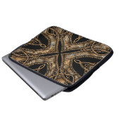 Leopard Skin & Chain Juwelen Laptopschutzhülle (Vorne Knopf)