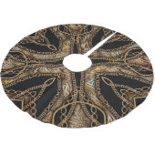 Leopard Skin & Chain Juwelen Polyester Weihnachtsbaumdecke (Schrägansicht)