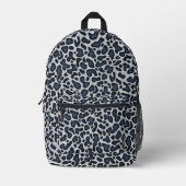 Leopard Skin Denim Grey Blue Pattern - Bedruckter Rucksack (Vorderseite)