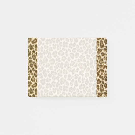 Leopard Skin Fabric Muster Post-it Klebezettel (Vorderseite)