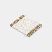 Leopard Skin Fabric Muster Post-it Klebezettel (angewinkelt)
