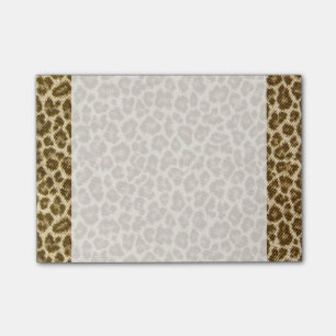 Leopard Skin Fabric Muster Post-it Klebezettel