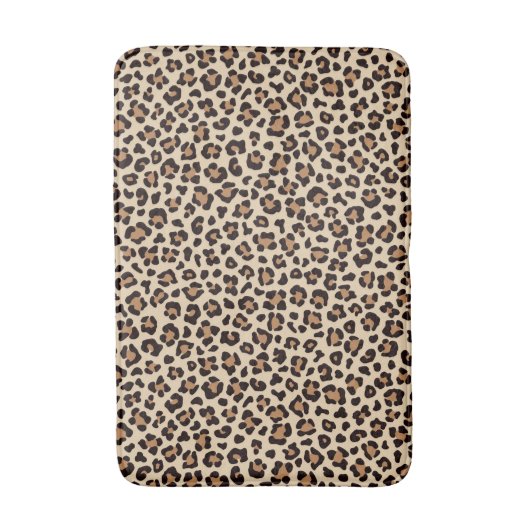 Leopard Skin Fur Muster Badematte (Vorderseite Vertikal)