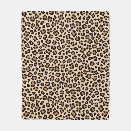 Leopard Skin Fur Muster Fleecedecke (Vorderseite)