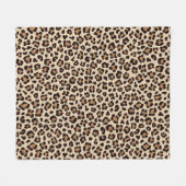 Leopard Skin Fur Muster Fleecedecke (Vorderseite (Horizontal))