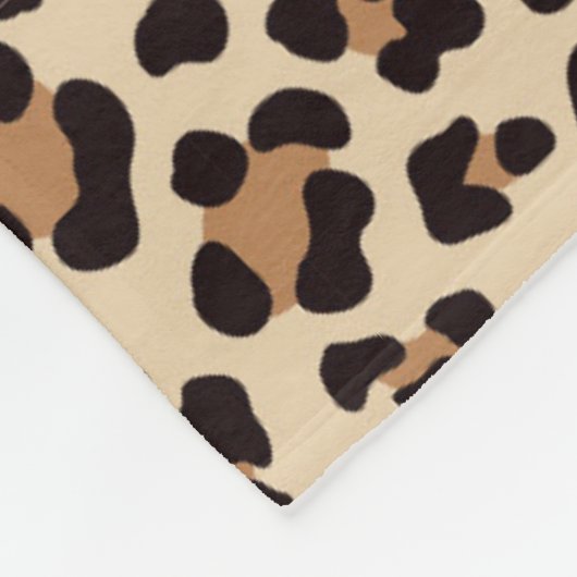 Leopard Skin Fur Muster Fleecedecke (Ecke)