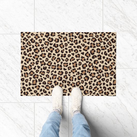 Leopard Skin Fur Muster Fußmatte (Indoor)