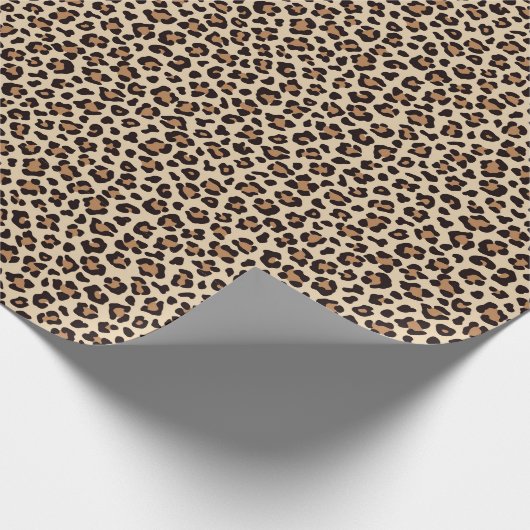 Leopard Skin Fur Muster Geschenkpapier (Ecke)