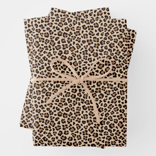 Leopard Skin Fur Muster Geschenkpapier Set (Beispiel)