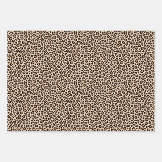 Leopard Skin Fur Muster Geschenkpapier Set (Vorderseite)