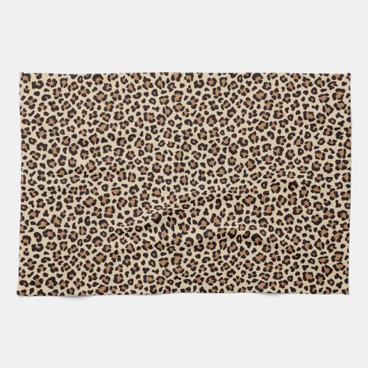 Leopard Skin Fur Muster Geschirrtuch (Horizontal)