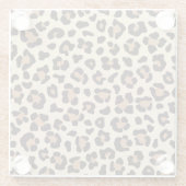 Leopard Skin Fur Muster Glasuntersetzer (Rückseite)