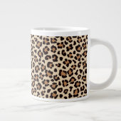 Leopard Skin Fur Muster Jumbo-Tasse (Rechts)