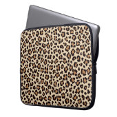 Leopard Skin Fur Muster Laptopschutzhülle (Vorderseite Links)