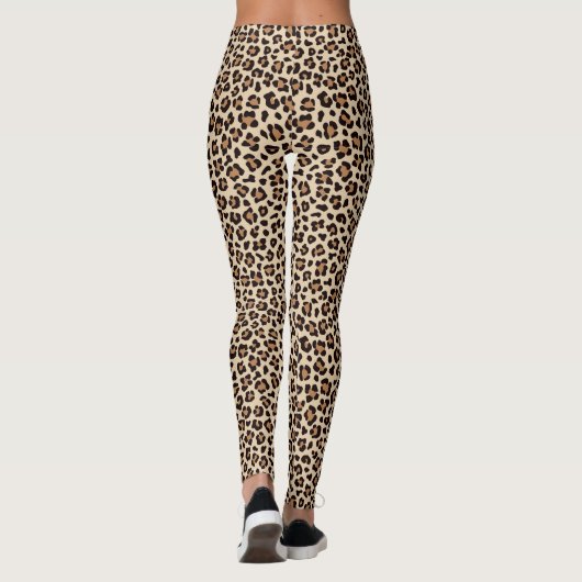 Leopard Skin Fur Muster Leggings (Rückseite)
