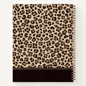 Leopard Skin Fur Muster | Name hinzufügen Notizblock (Rückseite)