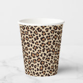 Leopard Skin Fur Muster Pappbecher (Vorderseite)