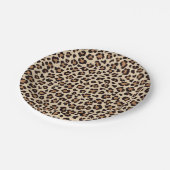 Leopard Skin Fur Muster Pappteller (Schrägansicht)