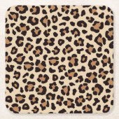 Leopard Skin Fur Muster Rechteckiger Pappuntersetzer (Vorderseite)