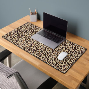 Leopard Skin Fur Muster Schreibtischunterlage