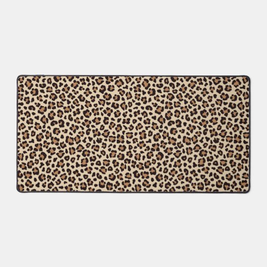 Leopard Skin Fur Muster Schreibtischunterlage (Vorderseite)