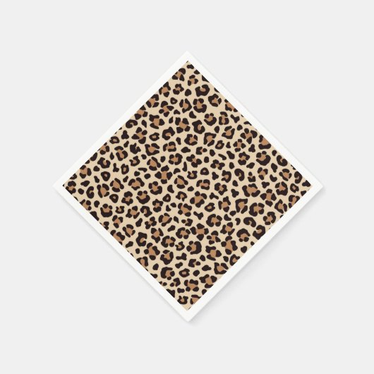 Leopard Skin Fur Muster Serviette (Ecke)