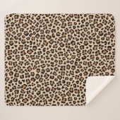 Leopard Skin Fur Muster Sherpadecke (Vorderseite (Horizontal))